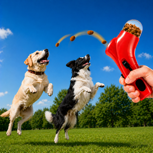 Lanzador de snacks para perro
